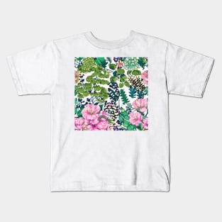 Garden shrubs seamless pattern Kids T-Shirt